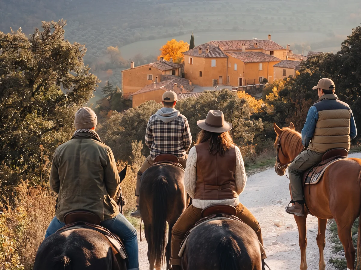 Balade à cheval en Ardèche, autour de Alba-la-Romaine