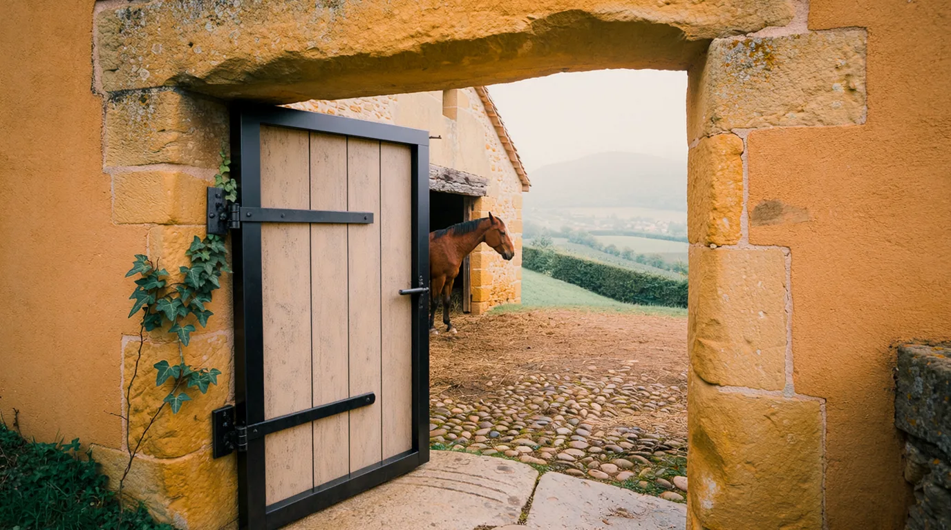 Entrée, Les Poneys de Chastellus, centre équestre à Alba-la-Romaine