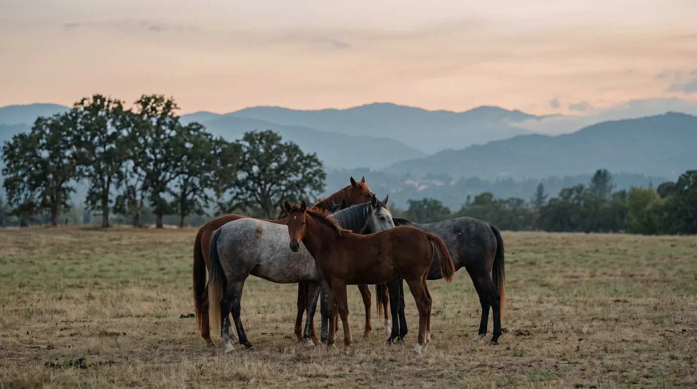 Chevaux en liberté, Les Poneys de Chastellus, Ardèche